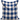 Zitzak Polyester 165x135cm - Blauw Geblokt